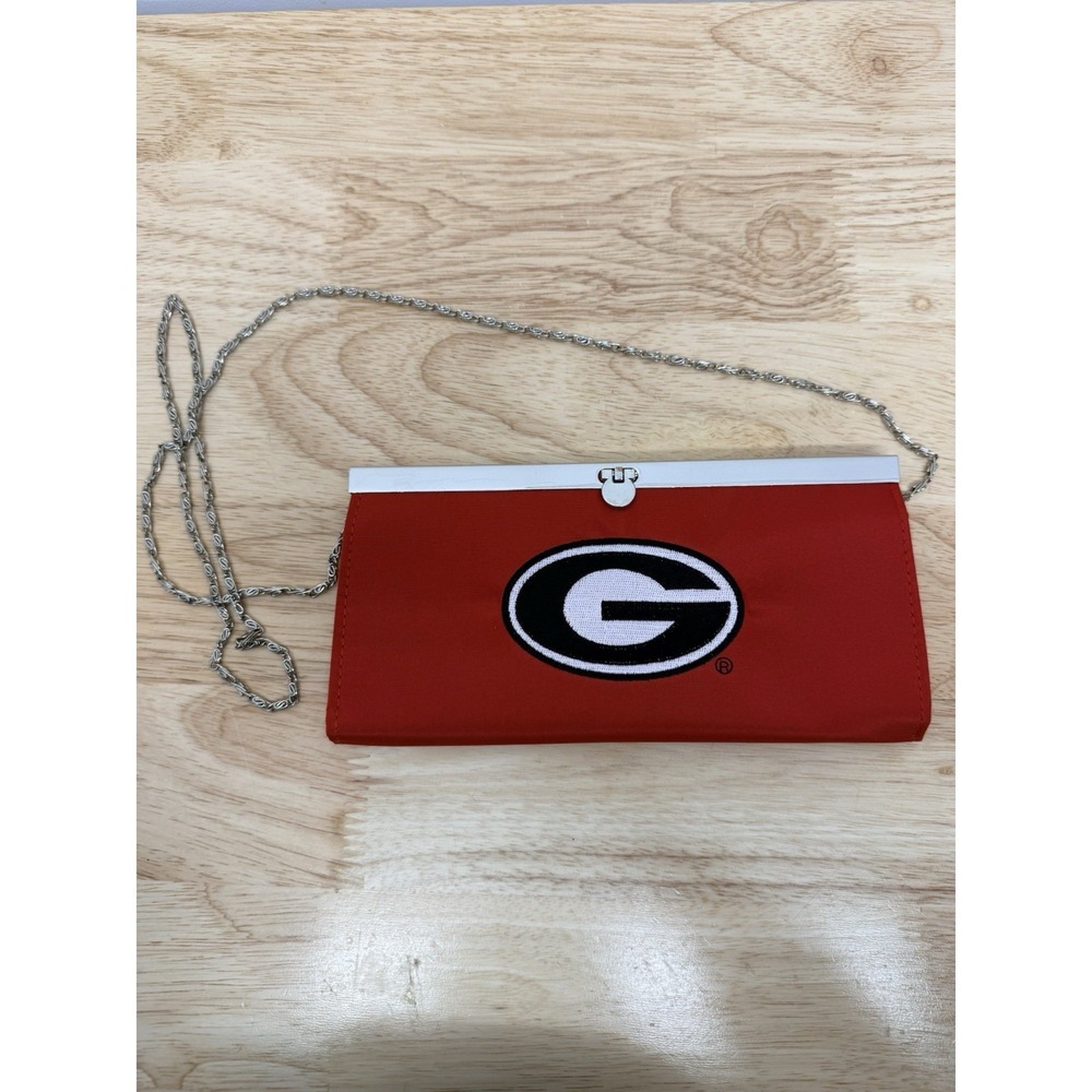 Georgia Bulldogs Chain Purse New  Clutch Red Game Day Outfitters Fan‎ 4"x 9" #50